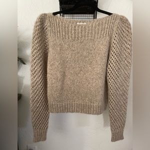 Loveshackfancy baby alpaca Rosie cropped sweater XS/S
